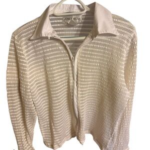 Jones Wear Ivory Textured Top